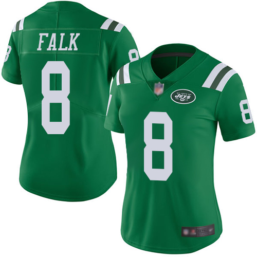 New York Jets Limited Green Women Luke Falk Jersey NFL Football 8 Rush Vapor Untouchable